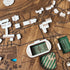 Rustic layered 3D wooden map of Utica University for alumni decor